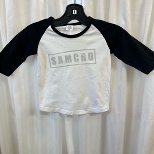 SAMCRO Black & White Raglan Kids Tee